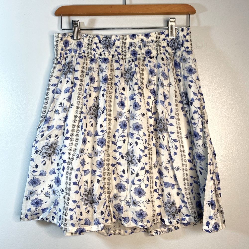White Floral Skirt